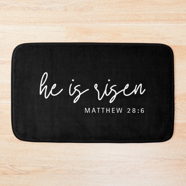Item preview, He Is Risen T-Shirt, Matthew 28:6 Christian Apparel, Religious Easter Shirt, Script Font Faith T-Shirt, Minimalist Bible Verse Tee designed and sold by Dmo3HarkoArt.
