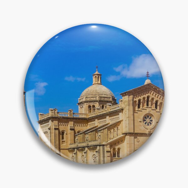 Item preview, Sunny Mediterranean Stone Cathedral With Dome and Bell Tower Over Coastal Landscape designed and sold by Nmallia.