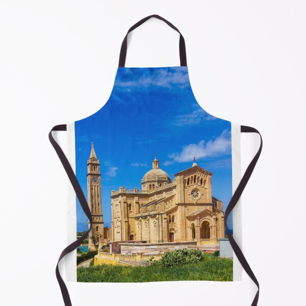 Item preview, Sunny Mediterranean Stone Cathedral With Dome and Bell Tower Over Coastal Landscape designed and sold by Nmallia.