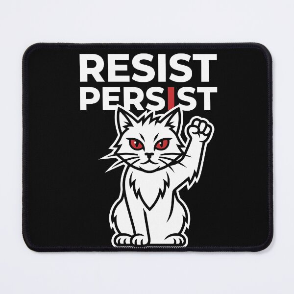 Item preview, Resist Persist Cat – Rebellious Raised Fist Minimalist Design designed and sold by ViviArtix.