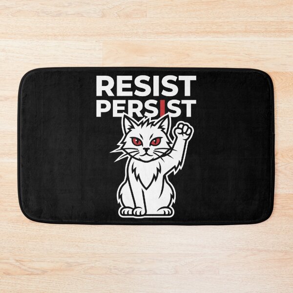 Item preview, Resist Persist Cat – Rebellious Raised Fist Minimalist Design designed and sold by ViviArtix.