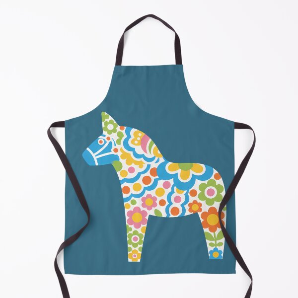 Item preview, Floral Daisy Dala Horse – Scandinavian Folk Art Fusion by heidiannemorris © designed and sold by FOLK ART FUSION by heidiannemorris.