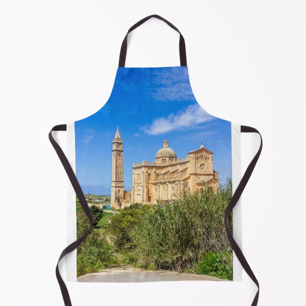 Item preview, Sunny Mediterranean Stone Cathedral With Dome and Bell Tower Over Coastal Landscape designed and sold by Nmallia.