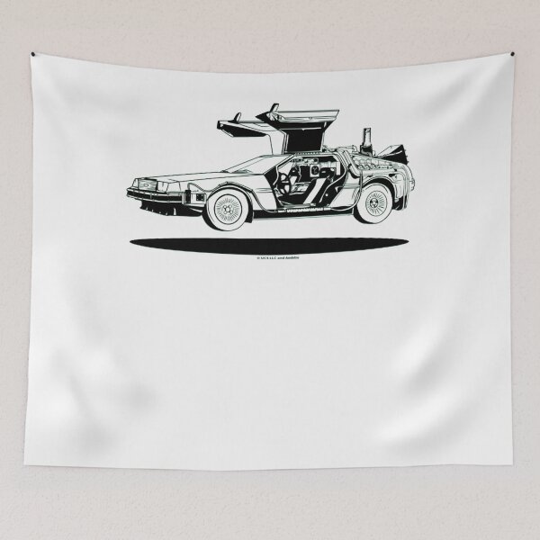 Item preview, Delorean Black and White  designed and sold by GreenPoken.