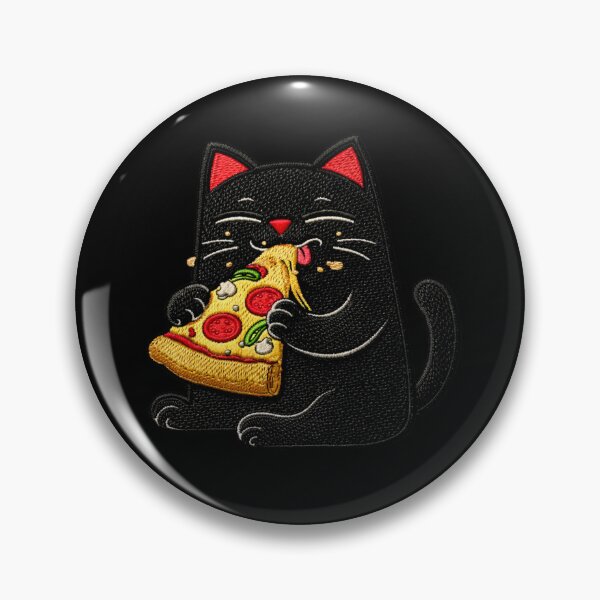 Item preview, Foodie overload black cat design funny pizza lover meme aesthetic designed and sold by ColorSplash123.