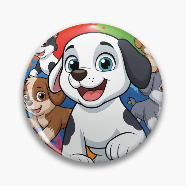 Item preview, Playful Cartoon Puppies Splashing Colorful Paint designed and sold by PholPol1959.