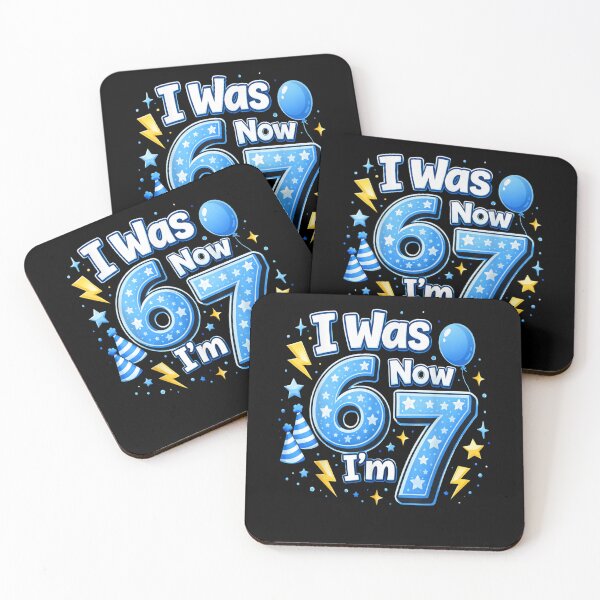 Item preview, 6 7 Birthday Boy 7 Years Old I was 6 Now I'm 7 67 Meme Kids designed and sold by MatherFisher.