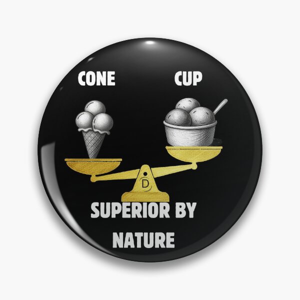 Item preview, Funny Gelato Debate: Team Cone is Superior By Nature - Italian Dilemma Black Version designed and sold by TheItaliandilemma.