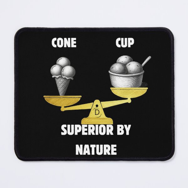 Item preview, Funny Gelato Debate: Team Cone is Superior By Nature - Italian Dilemma Black Version designed and sold by TheItaliandilemma.