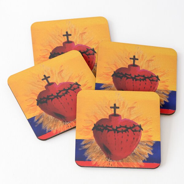 Item preview, Sacred Heart with Ecuador Background designed and sold by PaintsbyTom.