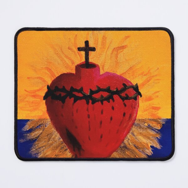 Item preview, Sacred Heart with Ecuador Background designed and sold by PaintsbyTom.