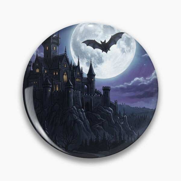 Aperçu de l'œuvre Romance gothique vampirique au château, nuit de lune et de chauve-souris créée et vendue par LIVE_FREE.