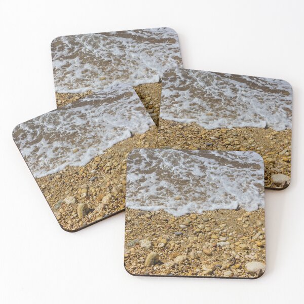 Item preview, Pebble Beach Shoreline With Gentle Sea Foam And Small Stones Washed By Summer Waves designed and sold by Nmallia.