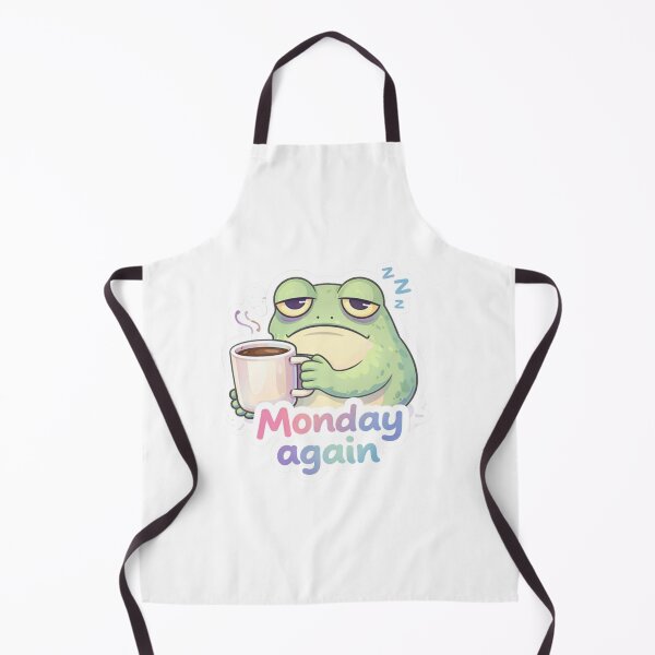 Item preview, Funny Monday Again Frog Sticker – Sleepy Coffee Mood Cute Meme designed and sold by Dasts Cart.