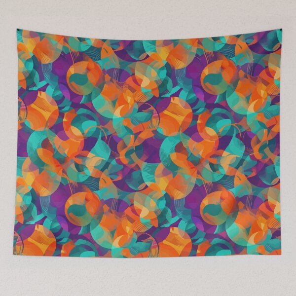 Item preview, Vibrant Abstract Geometric Circles Pattern designed and sold by RidaSalArt.