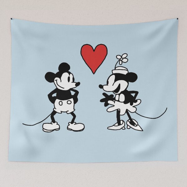 Item preview, Steamboat Willie Cute Boy and Girl Mouse in Love designed and sold by ellenhenry.