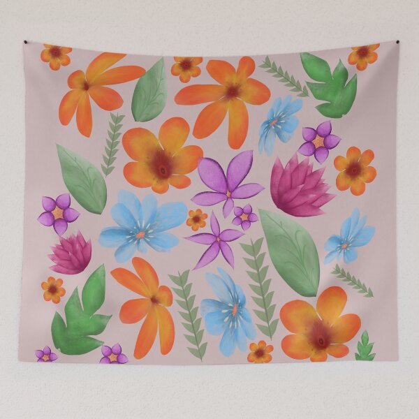 Item preview, Bright Watercolor Floral Pattern Botanical Aesthetic Flower Design designed and sold by HopeAndHustle.