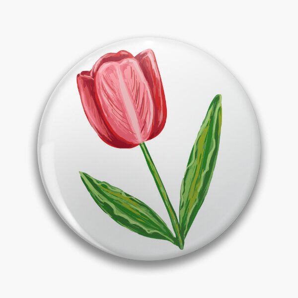 Item preview, Flower Red Tulip – minimalist hand-drawn digital drawing designed and sold by ZorianArt.