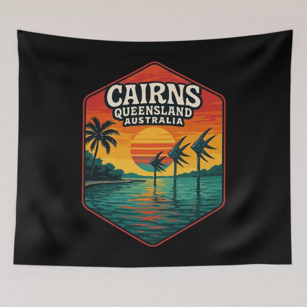 Item preview, Cairns Queensland Australia Retro designed and sold by TomFrontierArt.