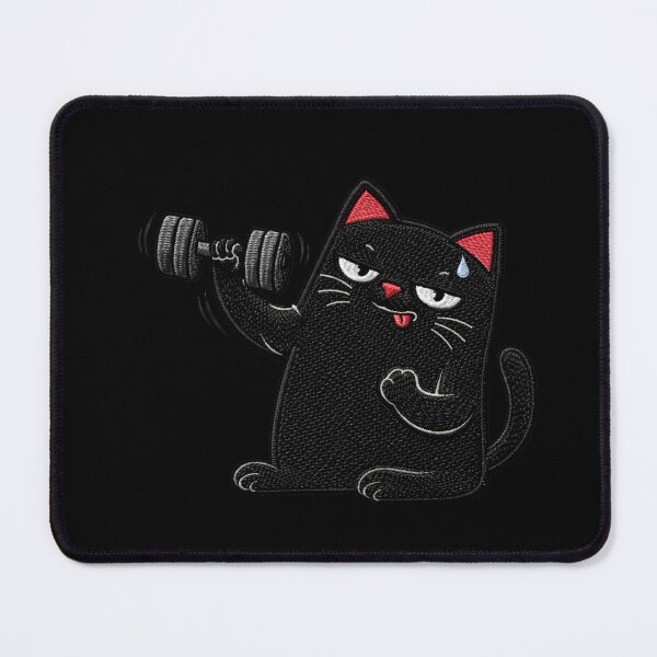 Item preview, Gym beast black cat design funny fitness workout struggle meme designed and sold by ColorSplash123.