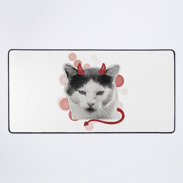 Item preview, Cat with Horns and a Devil Tail - Animal Illustration designed and sold by iamKRUK.