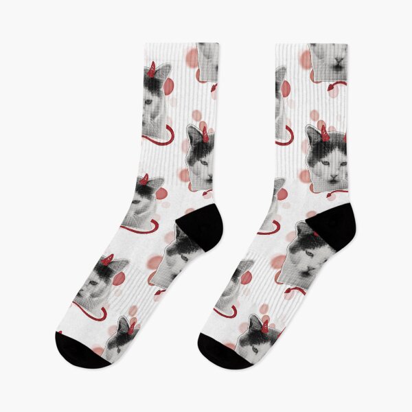 Item preview, Cat with Horns and a Devil Tail - Animal Illustration designed and sold by iamKRUK.