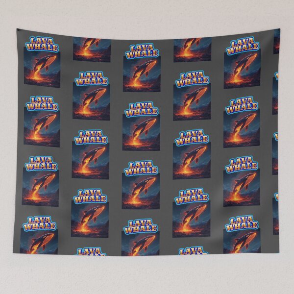 Item preview, LAVA WHALE JUMPING OUT FROM LAVA POOL designed and sold by mama-creative.