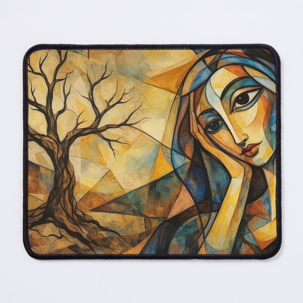 Item preview, Wallpaper "Lady And Tree “ in Cubism Art designed and sold by drozdovs16.