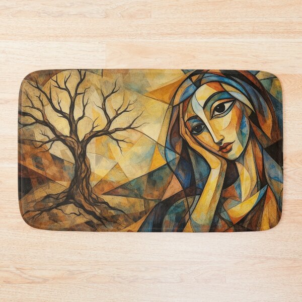Item preview, Wallpaper "Lady And Tree “ in Cubism Art designed and sold by drozdovs16.