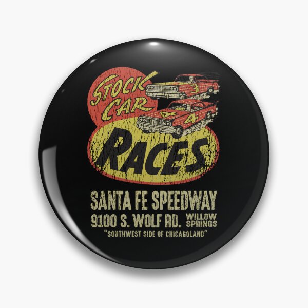 Item preview, Stock Car races - Santa Fe Speedway, Willow Springs. Worn, aged print. designed and sold by retropetrol.