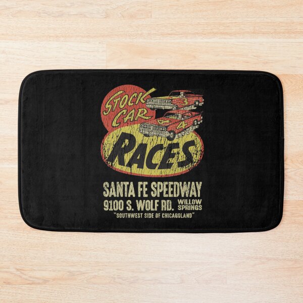 Item preview, Stock Car races - Santa Fe Speedway, Willow Springs. Worn, aged print. designed and sold by retropetrol.