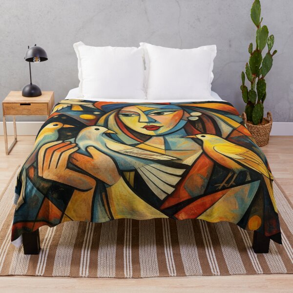 Item preview, Wallpaper “Lady And Birds “/Cubism Art  designed and sold by drozdovs16.