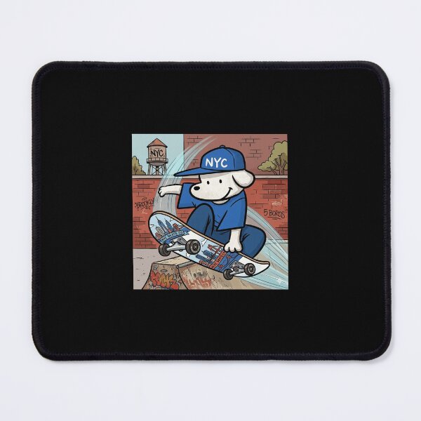 Item preview, NYC Skate Dog: Urban Streetwear White Puppy on Skateboard Art designed and sold by ogduckboy.