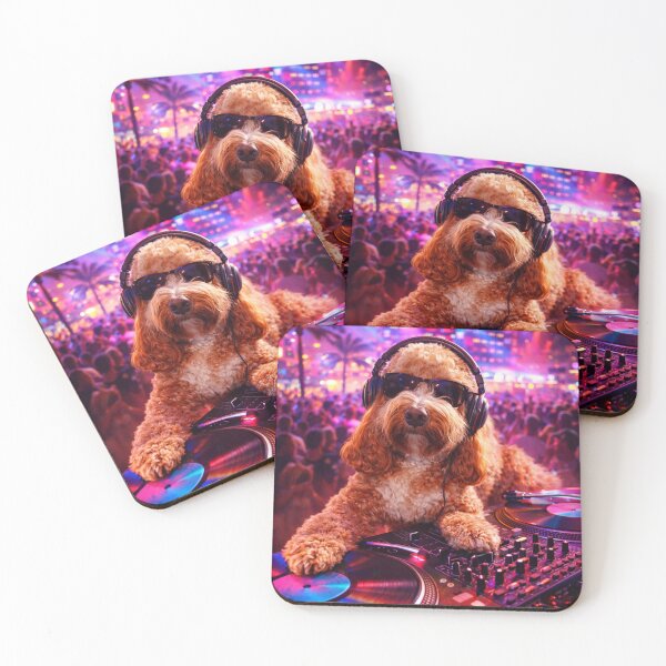 Item preview, Cockapoo Ibiza DJ at a Beach Club Party designed and sold by Paul Thompson Photography.