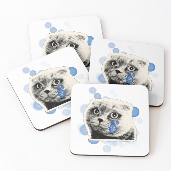 Item preview, Cat with Tears Under the Eye - Animal Illustration designed and sold by iamKRUK.