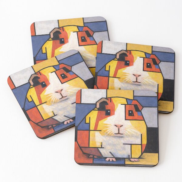 Item preview, Geometric Guinea Pig Composition (After Mondrian) designed and sold by gandolfwizard.