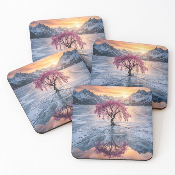 Item preview, Ethereal Pink Sakura Tree on Frozen Lake designed and sold by Vista Atelier.