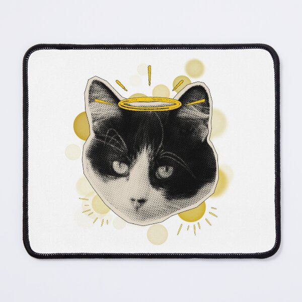 Item preview, Cat with a Halo Above Its Head - Animal Illustration designed and sold by iamKRUK.