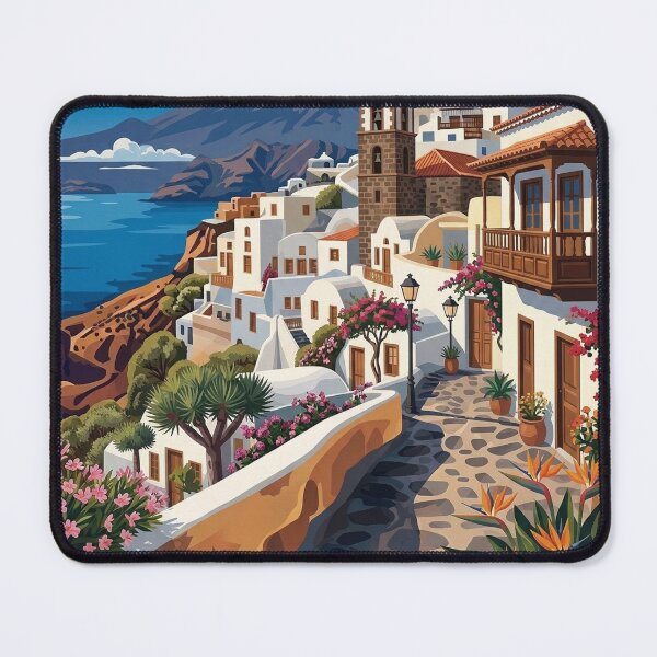 Item preview, Tenerife Spain Vintage Travel Poster - The Canarian Jewel - Canary Islands travel art - Miount Teide designed and sold by varunmav.