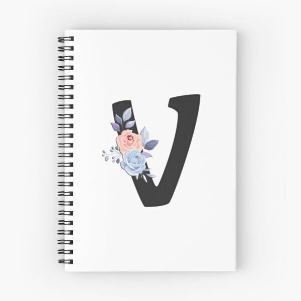 Artikelvorschau, Namensgeschenk mit floralem Buchstaben V | Personalisiertes Design mit dem Anfangsbuchstaben V | Romantisches botanisches Alphabet für Mädchen und Paare entworfen und verkauft von PixelVibe Art.