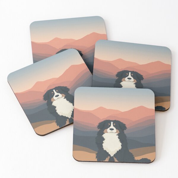 Item preview, Bernese Dog Design Mountains designed and sold by NicolasGlowArt.