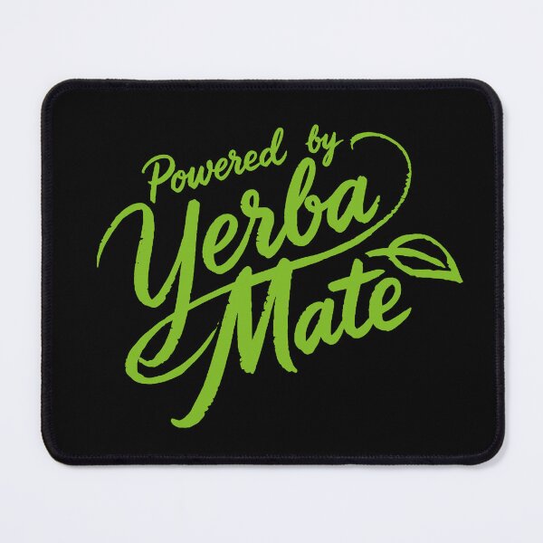 Item preview, Powered by Yerba Mate - Retro Green Script Typography designed and sold by artworkathome.
