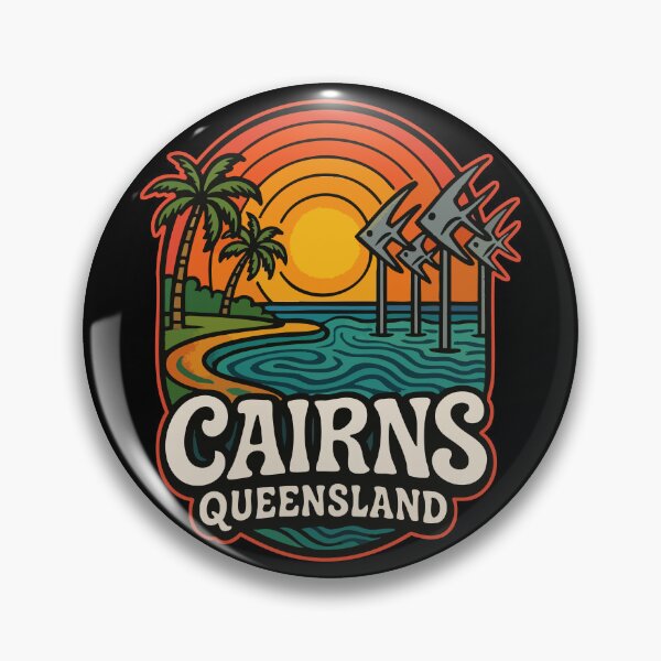 Artikelvorschau, Cairns, Queensland, Australien: Retro- und psychedelische Kunst – Reisen entworfen und verkauft von TomFrontierArt.