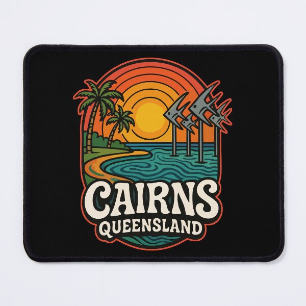Item preview, Cairns Queensland Australia Retro Trippy Art Travel designed and sold by TomFrontierArt.