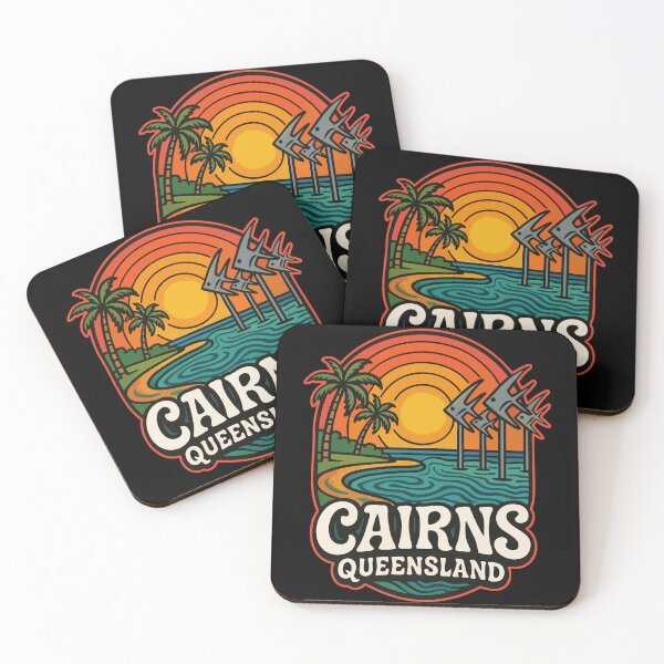 Item preview, Cairns Queensland Australia Retro Trippy Art Travel designed and sold by TomFrontierArt.