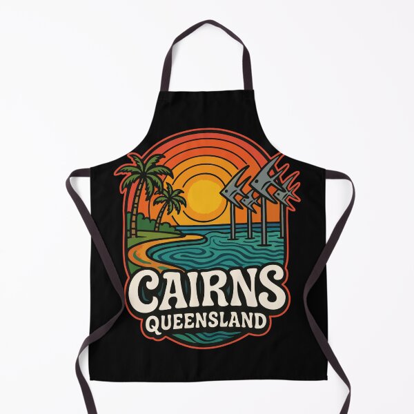 Item preview, Cairns Queensland Australia Retro Trippy Art Travel designed and sold by TomFrontierArt.