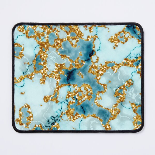 Item preview, Gold Marble texture teal pattern designed and sold by Dana Du.