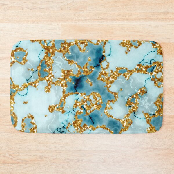 Item preview, Gold Marble texture teal pattern designed and sold by Dana Du.