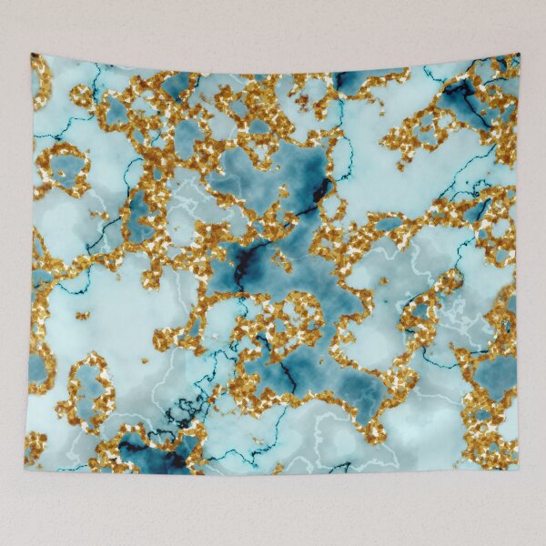 Item preview, Gold Marble texture teal pattern designed and sold by Dana Du.