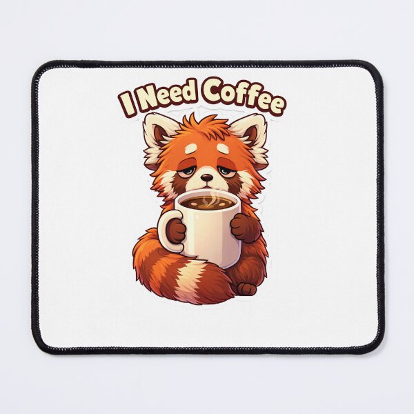 Item preview, I Need Coffee – Red Panda Mood designed and sold by Creative and Humorous Arts.